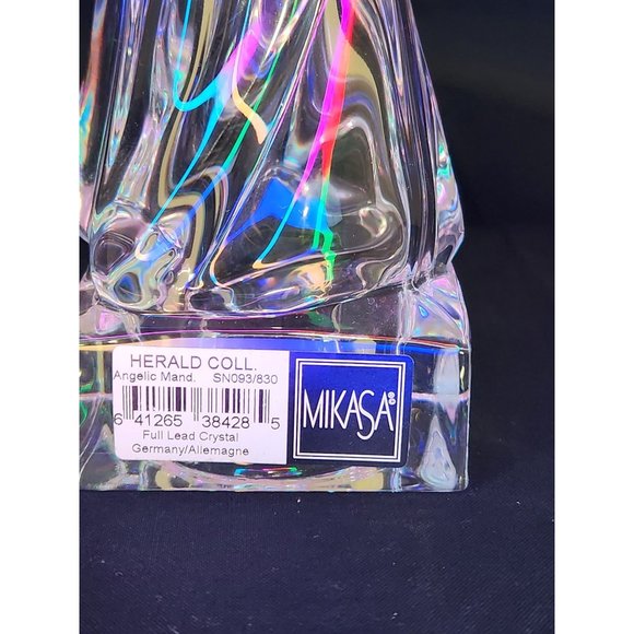 Mikasa Crystal Clear Glass Angelic Mandolin Figurine - Picture 7 of 8